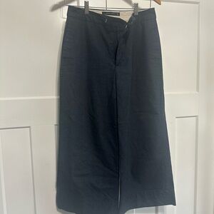 Zara Blue Ankle Cropped Pants Minimalist Design
